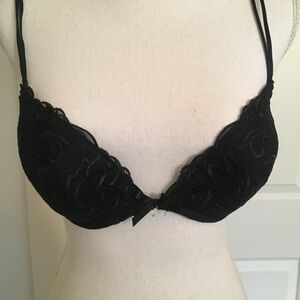 Affinitas  Black Lace Push Up Padded Bra 36C